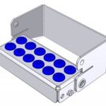 Burstand plug in, 12 holes, blue